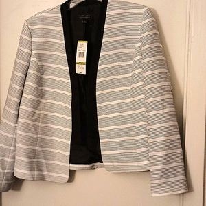 Black and white blazer